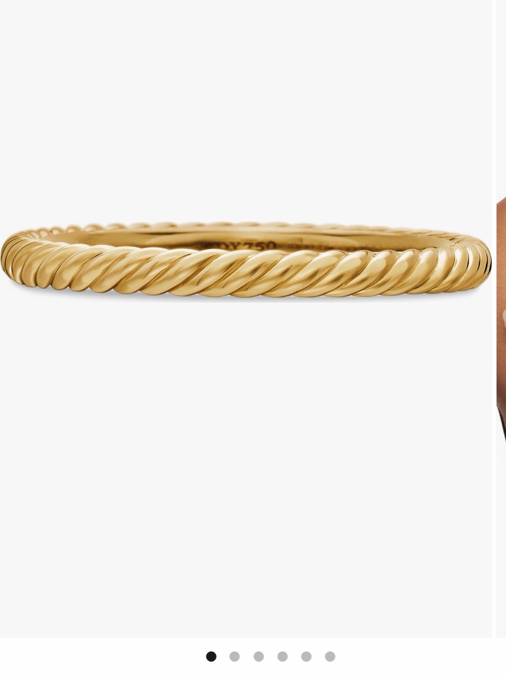 David Yurman cable band ring in gold